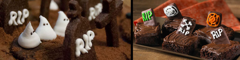 brownie con fantasmitas rip